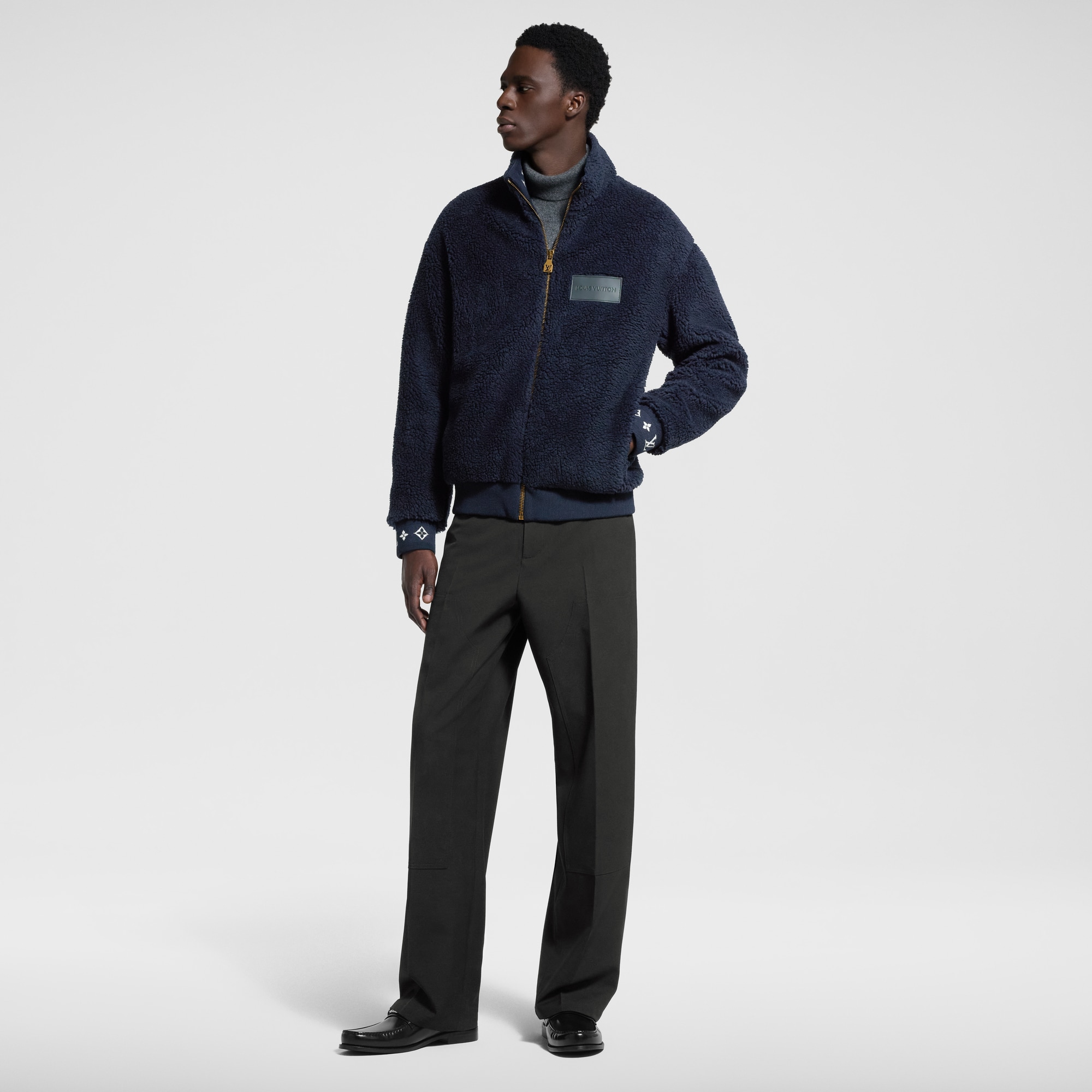 Leather Patch Fleece Blouson - Ready-to-Wear | LOUIS VUITTON